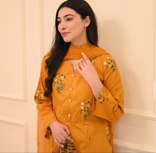 TULIP EMBROIDERED 3PC